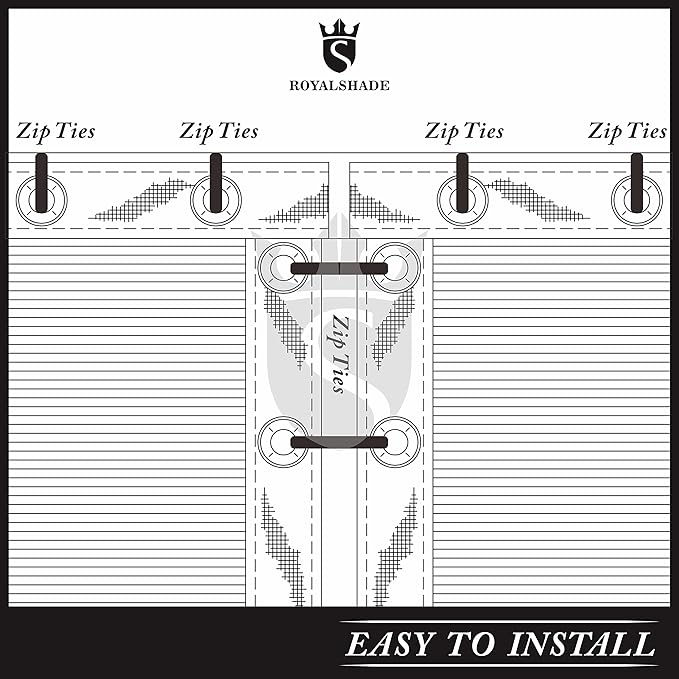 Royal Shade Custom Size 6' x 63' Black Fence Privacy Screen Windscreen Cover Netting Mesh Fabric Cloth - Cable Zip Ties Included (We Make Custom Size)