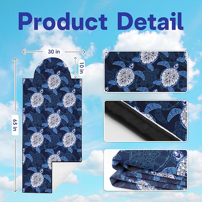 2 Pack Car Seat Towel Covers, Sweat Protector for Front Seats, Premium Thickened Microfiber with Forest Mountain Sunset Art, Breathable & Quick Dry, Slip-on Headrest Pocket for Gym, Beach, Running