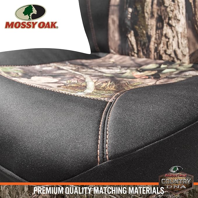 Mossy Oak Low Back Camo Seat Covers, Airbag Compatible, Universal Fit, Fits Most Bucket Seats - Made with Premium Waterproof Neoprene Fabric - Official Licensed Product