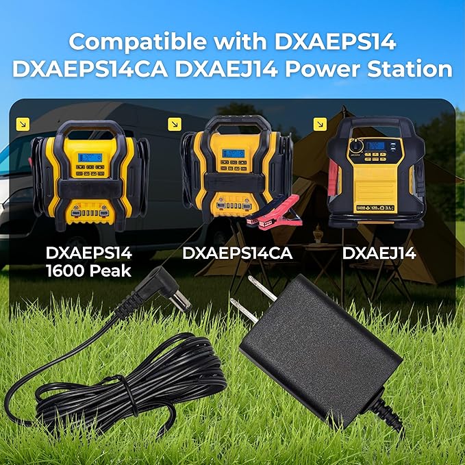 Dewalt OEM 14.5V Battery Charger for HT1009A DXAEPS14 DXAEPS14CA 011-2070-4 1400 1600 Peak Jump Starter Power Supply Cord AC Adapter, ETL Certified