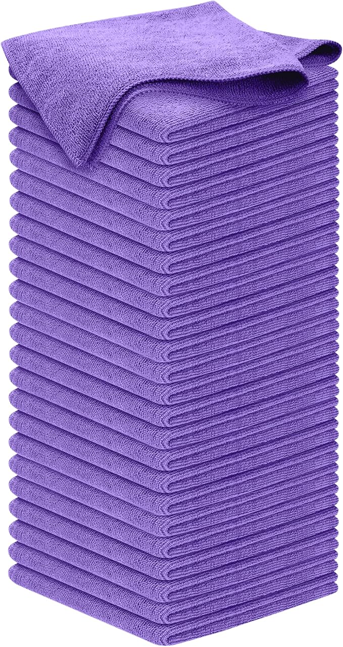 USANOOKS Premium 300GSM Microfiber Cleaning Cloth - 12.5"x12.5" High Performance - 1200 Washes, Ultra Absorbent Microfiber Towels for Cars Undercarriage, Rims & Engine Bay Cleaning - Microfiber Cloth