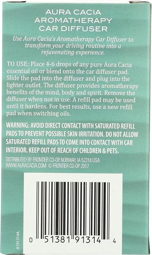 AURA CACIA Aromatherapy Car Diffuser, 1 EA
