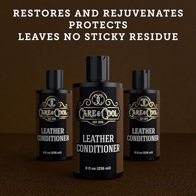 Care & Cool Ultimate Leather Conditioner and Softener with Hi-tech Cloth. Restores, Polishes, and Rejuvenates Your Shoes, Boots, Jackets, Purses, Bags, Car Interiors, Couches, and other Furnitures.