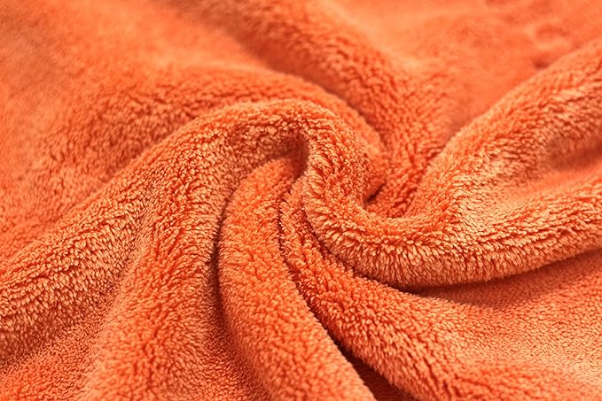 Maxshine 16" x 24" Universal 3-Pack Orange 500GSM Edgeless Microfiber Towel – Ultra-Soft & High Absorbency – Ideal for Car Detailing, Polishing & Finishing – Lint-Free Cleaning Cloth