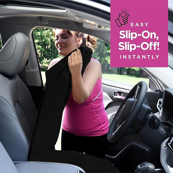 lebogner Waterproof Sweat Towel Car Seat Cover for Post Gym Workout, Running, Swimming, Beach and Hiking, Universal Fit Anti-Slip Bucket Seat Protector for Cars, SUVs and Trucks, Machine Washable