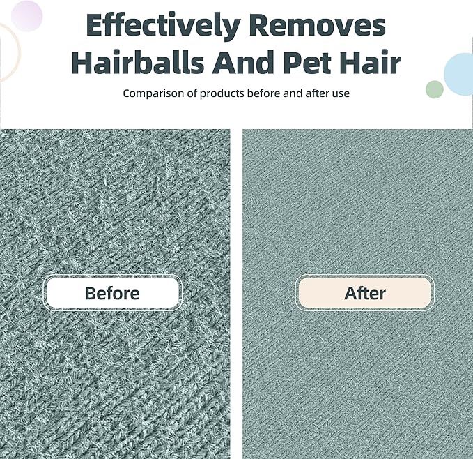 MAX LINTPLUS Pet Hair Remover – 2X Larger Cleaning Head, Adjustable 2-in-1 Handle (Extended & Compact Modes), Effortless Fur Removal from Carpets, Furniture, Bedding & Upholstery