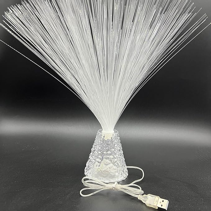 14 inch Corded Fiber Optic Mood Novelty Lamps Lighting Lite with Color-Changing Crystals Base (1)