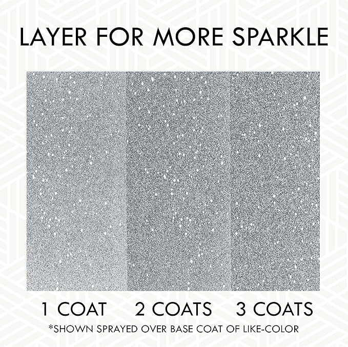 Rust-Oleum 267734 Spray Paint, Each, Silver Glitter