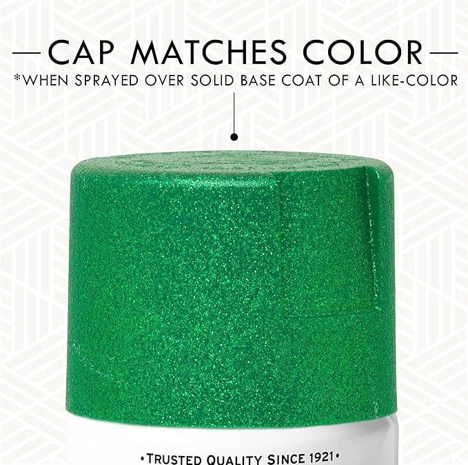 Rust-Oleum 277781-6PK Specialty Glitter Spray Paint, 10.25 Oz, Kelly Green, 6 Pack