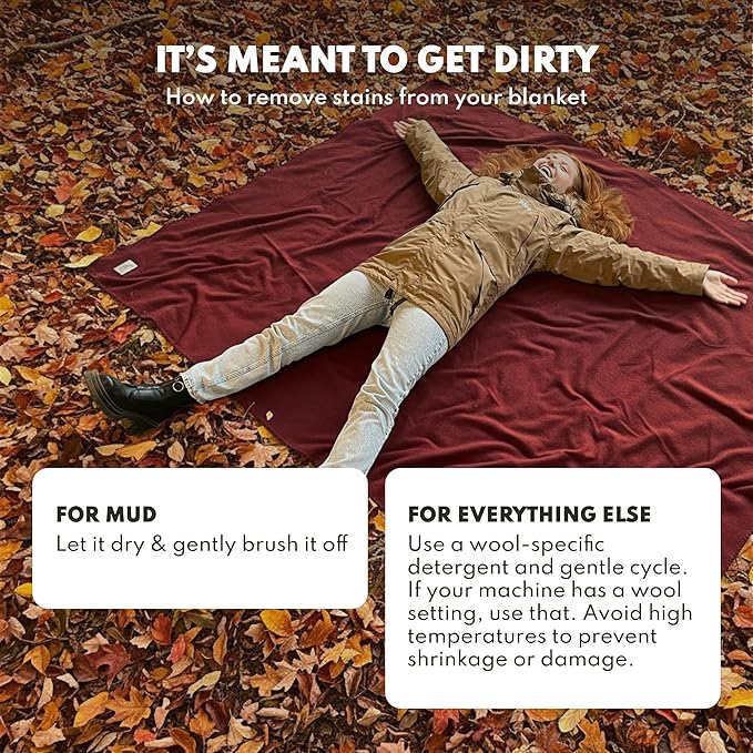 Woolly Mammoth Woolen Company Merino Wool Throw Blanket - 50% Wool Blanket - Insulated for Camping, Backpacking, Hiking, Stadiums - Essential Survival Gear for Car Kits (85" x 47" Magma Plaid)