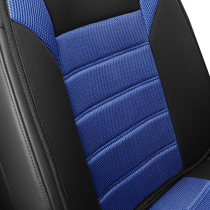 FH Group FB201102 Premium Car Seat Cushions (Blue) Front Set – Universal Fit for Cars Trucks & SUVs