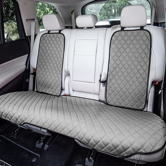 FH Group Neosupreme Automotive Seat Cushions - Universal Fit, Rear Car Seat Cushion With Non-Slip Silicone Backing for SUV, Sedan, Van - Gray
