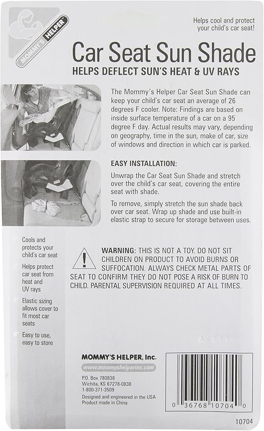 Mommy’s Helper Car Seat Sun Shade Cover – Heat Reflective Car Seat Sun Protector for Baby & Toddler – Universal Fit Carseat Cover for Summer – Blocks Sun & UV to Help Reduce Heat Buildup
