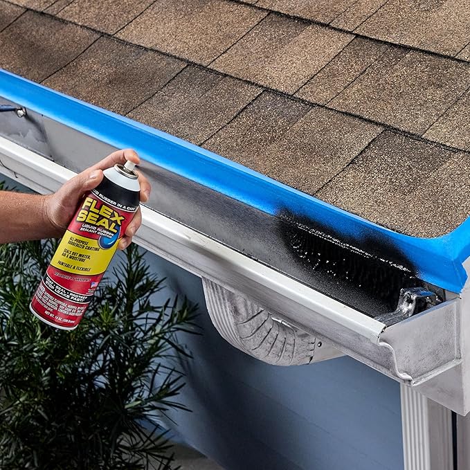 Flex Seal, 14 oz, 2-Pack, Clear, Stop Leaks Instantly, Transparent Waterproof Rubber Spray On Sealant Coating, Perfect for Gutters, Wood, RV, Campers, Roof Repair, Skylights, Windows, and More