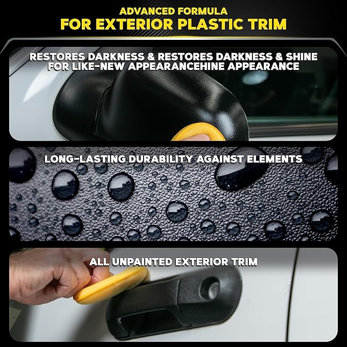 Meguiar's Hybrid Ceramic Trim Restorer, Car Trim Plastic Restorer - 16 Oz Bottle