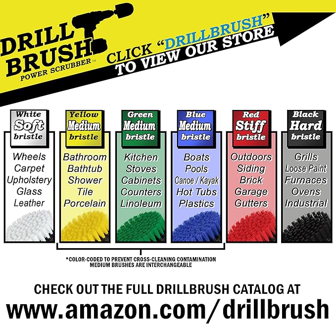 Aquatic Cleaning Supplies - Drill Powered Boat Cleaning Brushes - Boat Scrubbing Accessories - Hull Cleaner Brush Set - Barnacles Busting Brush Tool - Fish Tank Scrubbing Set - Pool Cleaning Brush Set
