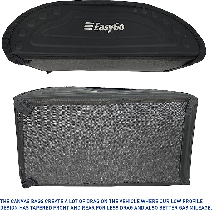 EasyGoProduct Aerodynamic Car Rooftop Cargo Carrier Bag - Soft Roof Top Luggage Bag for All Vehicles SUV with/Without Rack � Hard Sides - 4 Adjustable Straps � 8 Cubic Feet - Fold Flat Storage Bag
