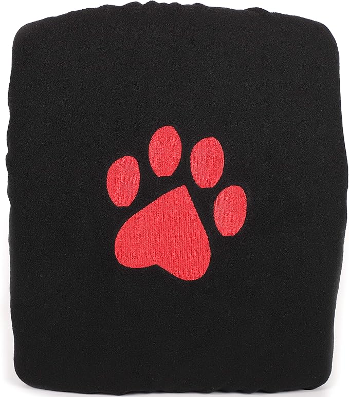 Center Console Armrest Pad Cover for Dodge Ram 1500 2500 3500 4500 5500 Pickup Trucks 1993-2023-Black Soft Car Armrest Protector Cushion All Seasons Suitable(Paw)