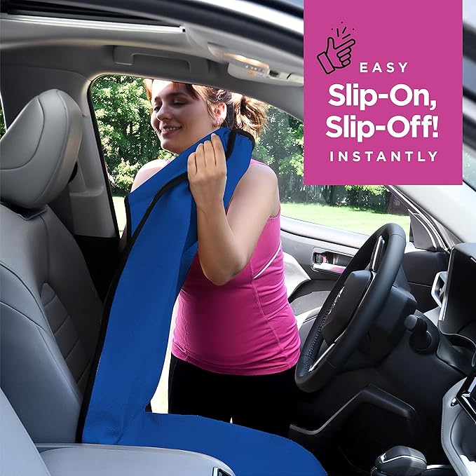 lebogner Waterproof Sweat Towel Car Seat Cover for Post Gym Workout, Running, Swimming, Beach and Hiking (Blue)