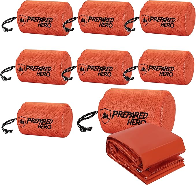 Prepared Hero Survival Bag - Emergency Sleeping Bag, Thermal Bivy Sack for Camping, Hiking, Outdoor. Lightweight, Portable, Survival Shelter