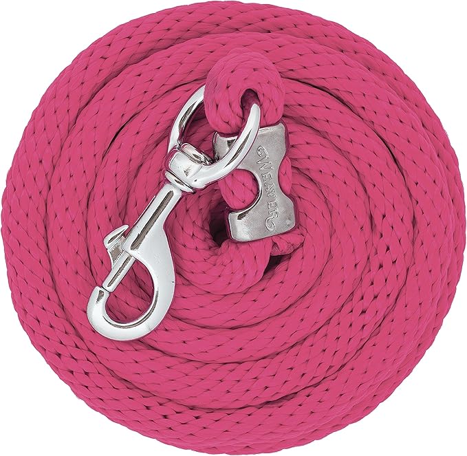 Weaver Equine Performance Lead Rope, Long Horse Lead Rope with Quick Halter Attachment, Soft Comfort Grip, Barn Horse Tack for Daily Use & Showing