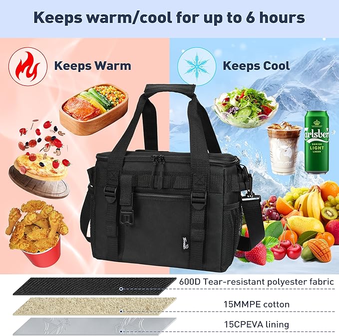 Tirrinia Soft Cooler Bag 24 Cans, Insulated Leakproof Portable Cooler with Lightweight & Adjustable Strap - Small Beach Cooler for Camping, Travel, Car, Picnic, Lunch Cooler Box