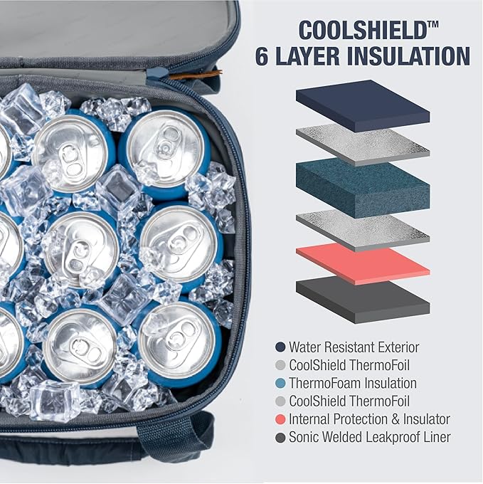 CleverMade Collapsible Insulated Cooler Bag – Leakproof Soft Cooler for Beach, Travel, Car – Bottle Opener