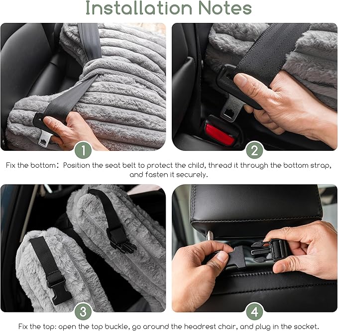 HIGOGOGO Washable Travel Pillow, Car Pillow for Kids & Adults, Upgraded Travel Pillows with Removable Soft Cover and High-Support Foam, Fix Neck and Body Sitting/Sleeping on The Trip, Dark Grey