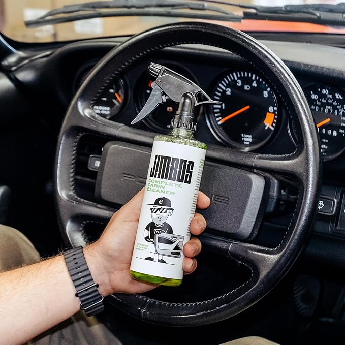 Jimbos COMPLETE CABIN CLEANER– All-in-One Car Interior Cleaner for Leather, Fabric, Carpet, Upholstery, Dash & Vinyl | All-Purpose Detailing Spray | 16oz