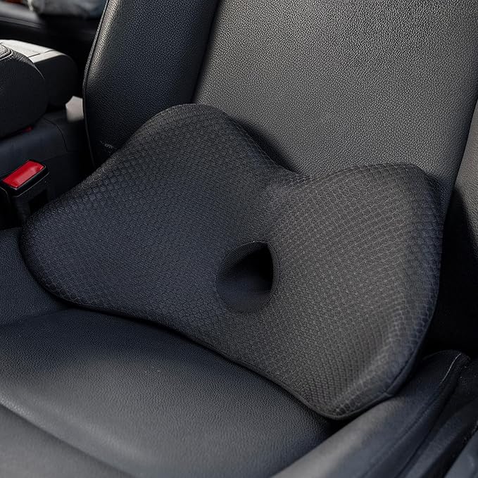 Memory Foam Car Seat Cushion and Car Lumbar Support Pillow