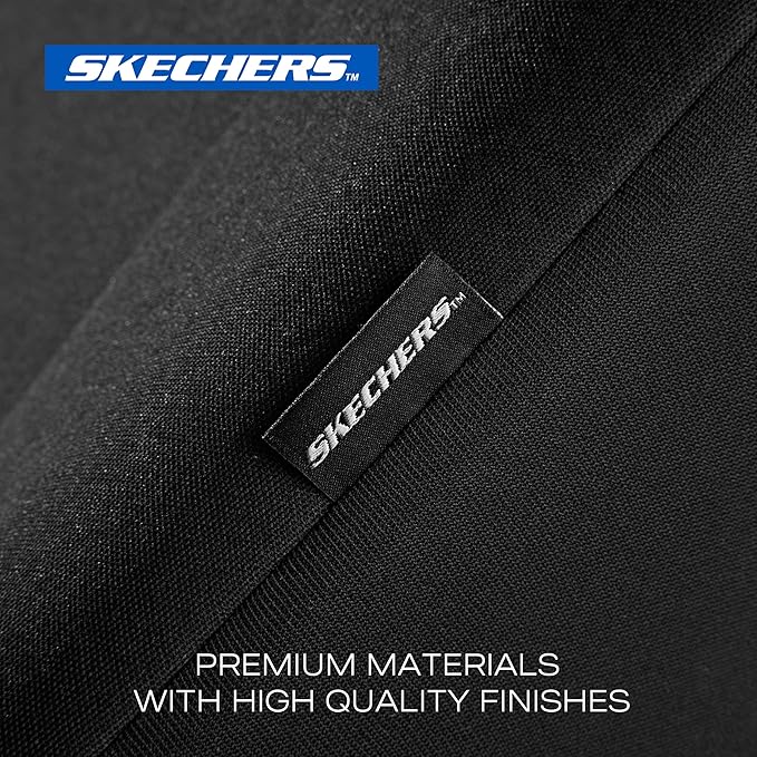 Skechers Seat Covers, Premium Breathable Polyester Seat Covers, Car Seat Covers Front Seats Airbag Compatible, Automotive Comfort for Most Cars, Vans, Trucks, SUVs (Two Front, Black)