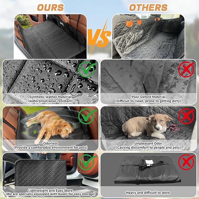EULANT Truck SUV Dog Seat Cover for Back Seat,Car Rear Seat Mattress Extender Plate,Folding Back Seat Extender for Full Size Truck/F150/RAM1500/Silverado Car/SUV Model Y/3