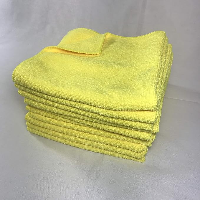 HI-TECH Microfiber Towels Plush 16x16, Lint Free, Streak Free (10 Pack)