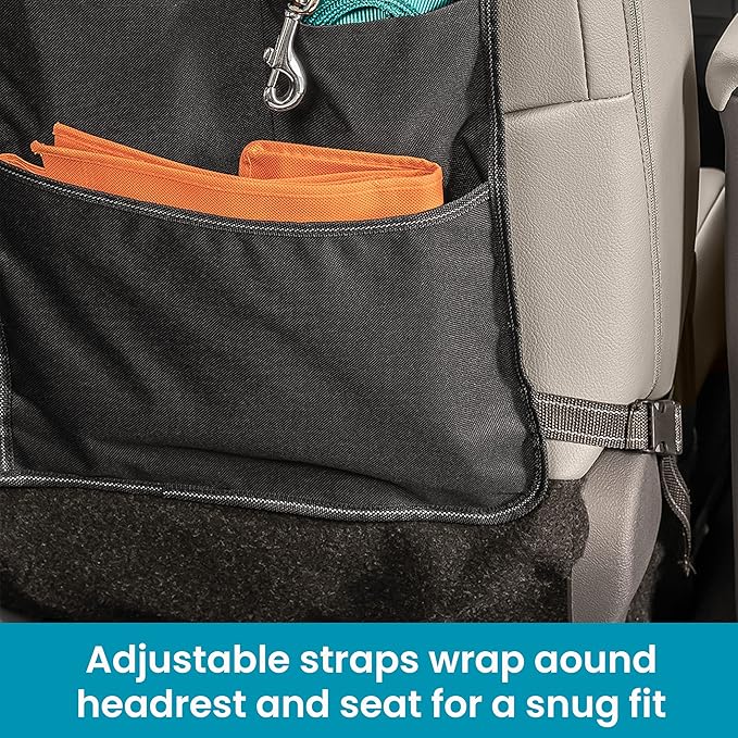 High Road BackPockets Seat Back Organizer - Back of Seat Organizer and Seat Protector with Storage Pockets and Bag Dispensers for Car, SUV, Truck or Van