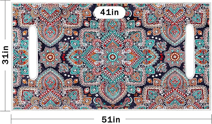 ENYORSE Golf Cart Seat Covers - Ethnic Style Golf Cart Towel Blanket for 2/4 Seater, Soft & Breathable Microfiber, Keeps Seats Cool & Comfortable, 51”x31”, Fits EZGO/Yamaha/Club Car