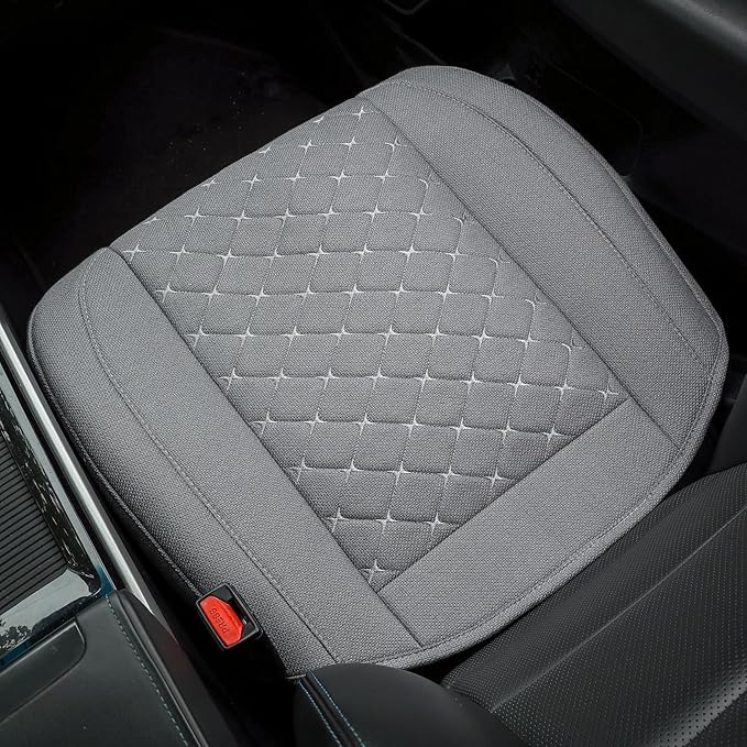 Suninbox Car Seat Cover,Bottom Car Seat Covers,Front Seat Only, Cloth Fabric Wrap Around The Bottom,Breathable Car Seat Protector Fits 95% of Vehicles 1 Piece,Gray