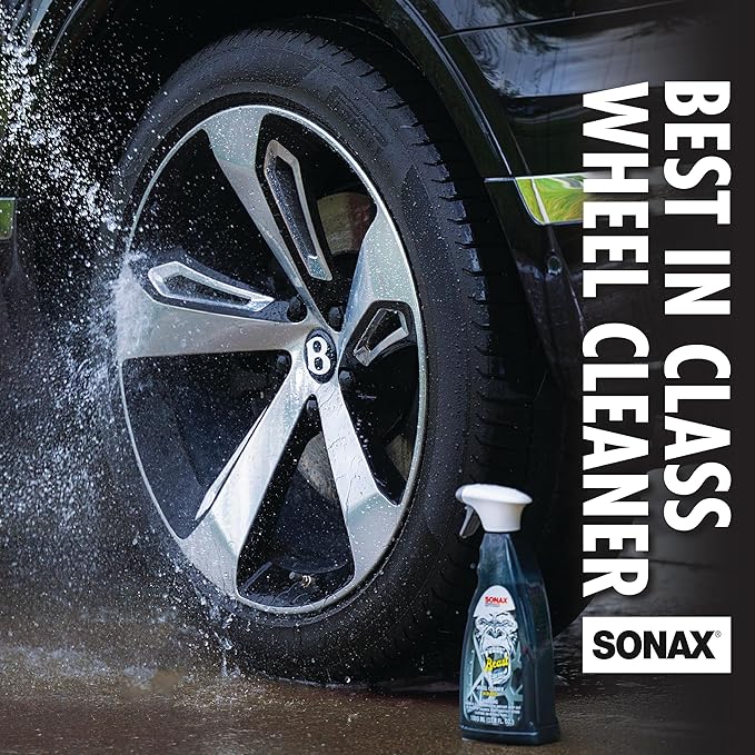SONAX Beast Wheel Cleaner | Brake Dust Cleaner | Color Changing Rim Cleaner | Strong Wheel Cleaner | Easy Wheel and Rim Cleaning | Removes Baked On Brake Dust | 433500 | 5 Liter