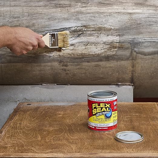 Flex Seal Liquid, Rubber Coating Sealant, Waterproof, Flexible, Breathable, and UV Resistant, Roof Repair, Basements, RV, Campers, Trailers, Marine, EPDM, Masonry, Clear, 32 oz