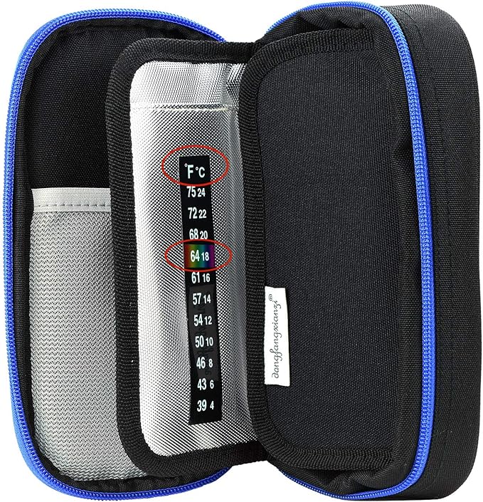 YOUSHARES Insulin Cooler Travel Case - Medication Diabetic Insulated Organizer Portable Cooling Bag for Insulin Pen and Diabetic Supplies with 2 Cooler Ice Pack