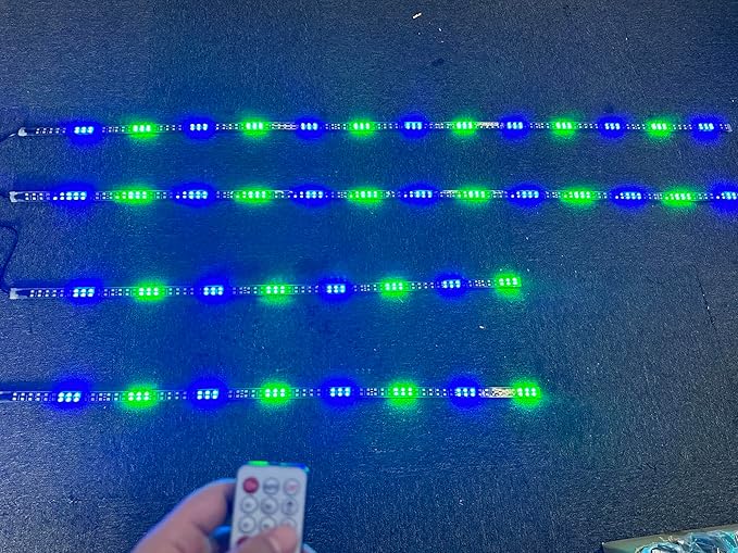 Sando Tech Dream Chase Color Double Row Million Colors Shift 2PCS 4Ft+2PCS 6.5Ft Underglow Strip Light Music Flows Bluetooth/Remote Ctrl Hood Grill Lights for Polaris Slingshot Car Truck