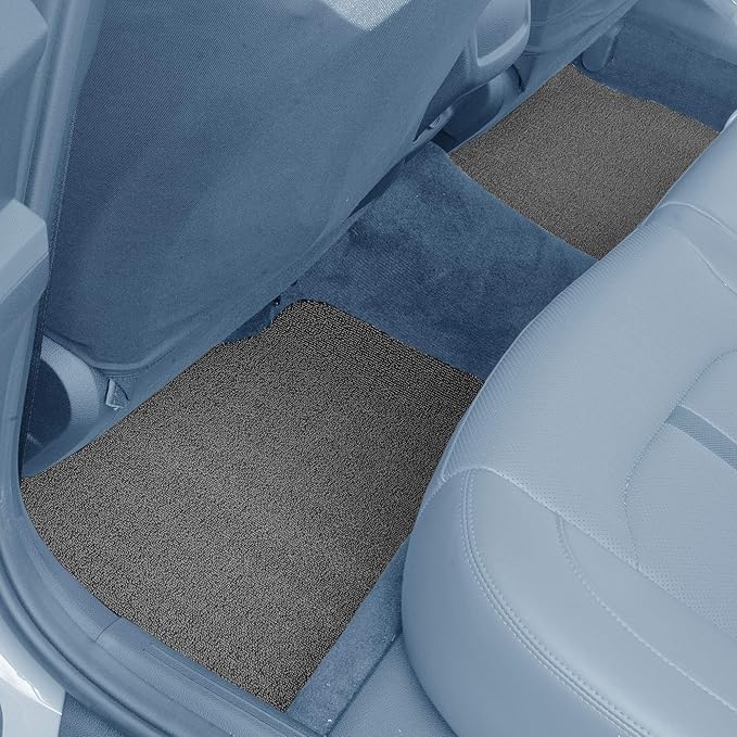 FH Group Car Floor Mats - DIY Ultra Waterproof Trimmable Non-Slip Vinyl Floor Mats, Solid Gray