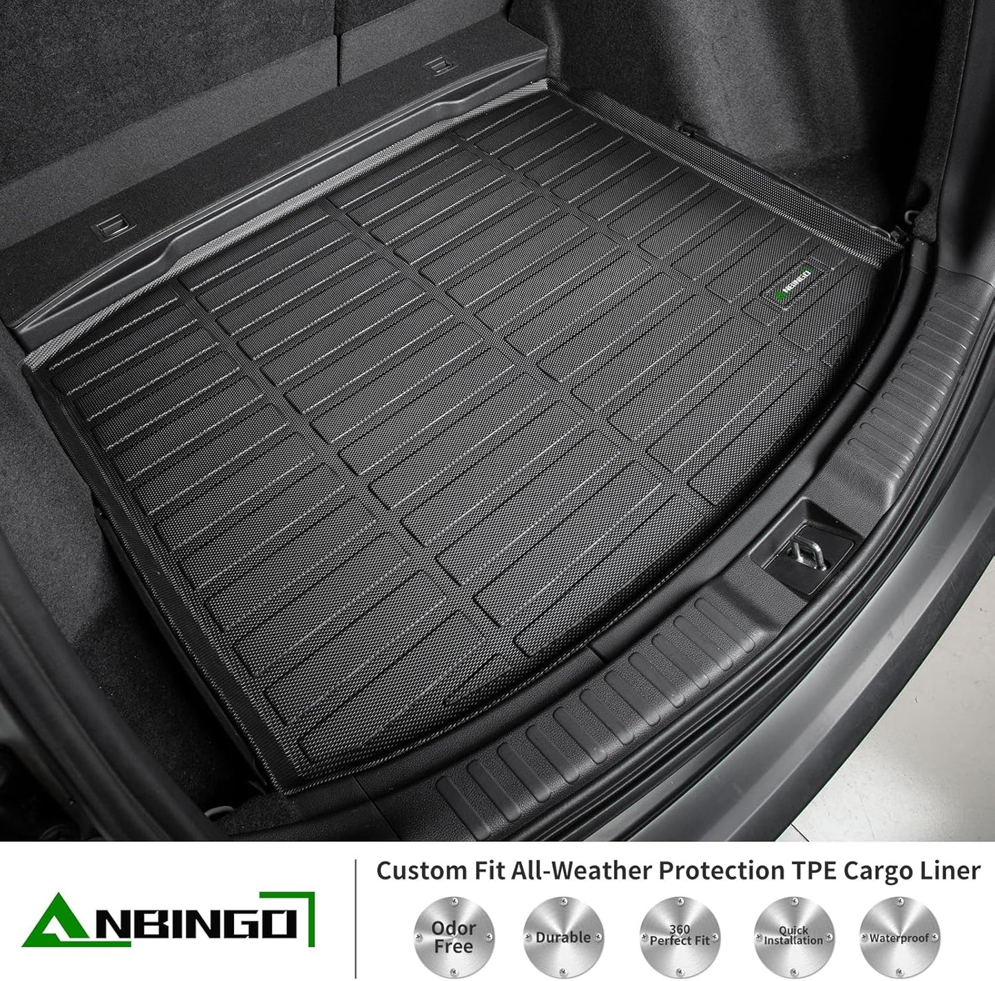 ANBINGO®-Floor Mats & Cargo Liner for 2016-2022 Lexus RX RX350 RX450h (Not for RXL) All Weather Protection TPE Anti-Slip Automotive Full Set Custom Car Mats Accessories - Black