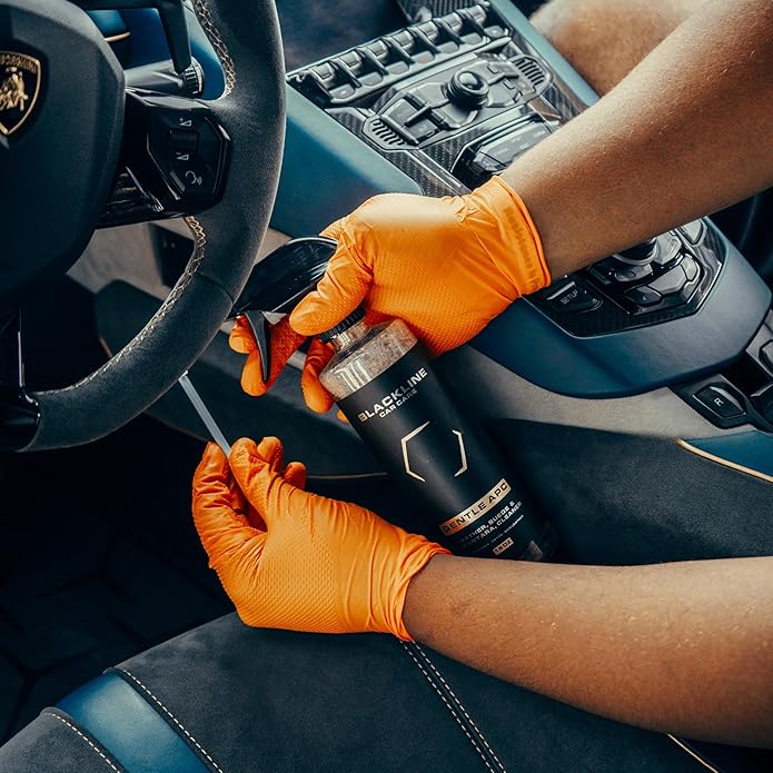 Blackline Leather Cleaner and Conditioner Care Kit - 2 (16 Fl Oz) Bottles - Effectively Cleans And Conditions Leather Car Interiors, Bags, Furniture, Appparel And More