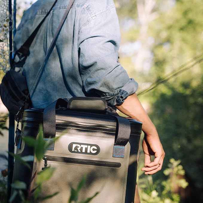 RTIC Ultra-Tough Soft Cooler 30 Can, Insulated Bag Portable Ice Chest Box for Lunch, Beach, Drink, Beverage, Travel, Camping, Picnic, Car, Trips, Floating Cooler Leak-Proof with Zipper