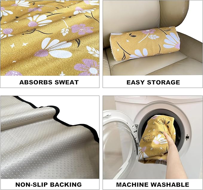 Car Seat Covers 2pcs Waterproof Towel Car Seat Cover Universal Fit for Most Trucks SUV Fitness Athletes Pets Gym and Water Sport，Chamomile