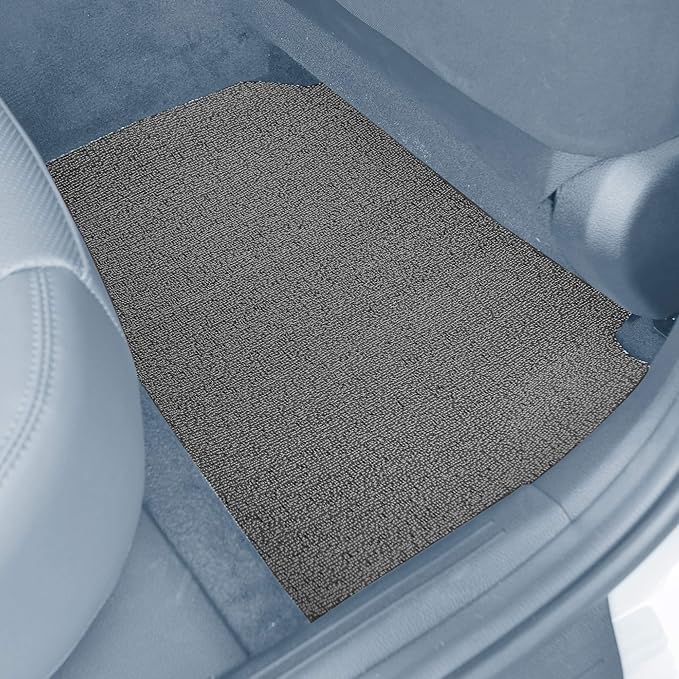 FH Group Car Floor Mats - DIY Ultra Waterproof Trimmable Non-Slip Vinyl Floor Mats, Solid Gray