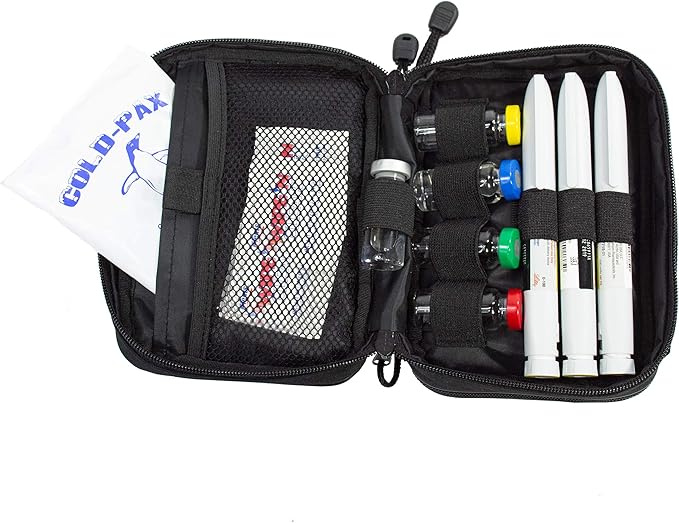 Type 1 Daily Diabetes Case - Insulin Cooler Bag for Traveling & Everyday Use -Includes Reusable Ice Pack - 6 to 8 Hours of Cool Time (Blue)
