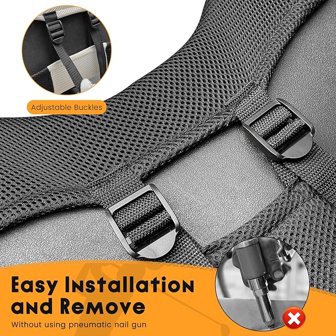 Golf Cart Seat Covers 2 Piece Front and Rear Seat Covers Sets for EZGO TXT RXV and Club Car DS 2000 and UP Standard Seat Cushion,Replacement Cooling Breathable Washable No Stapler Needed(Black&Beige)