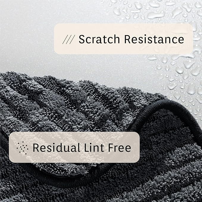 High Absorbency Weavy Microfiber Car Drying Detailing Soft Towel 1200gsm (1pack, 15.7"x27.5")