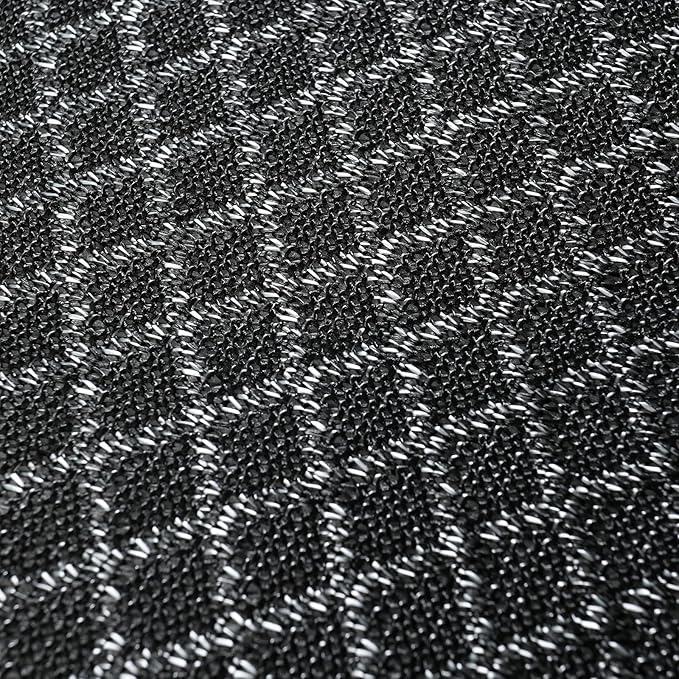 Universal Rear Seat Protector – All-Season Breathable Car Bench Cover with Non-Slip Base,3D Diamond-Pattern Fabric, Fits Most Sedans, SUVs, Vans & Trucks（Black）